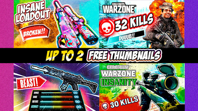 Create 6 eye catching gaming thumbnail designs by Osama_saeed1 | Fiverr