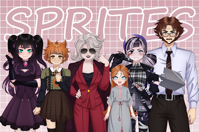 draw your visual novel anime sprites