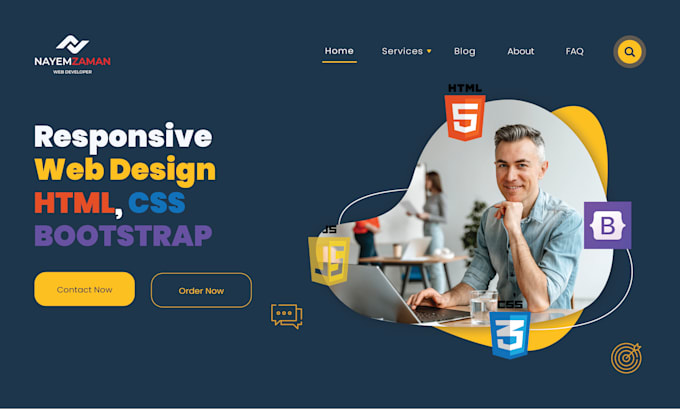 Be your front end web developer, html css bootstrap web design by Web ...