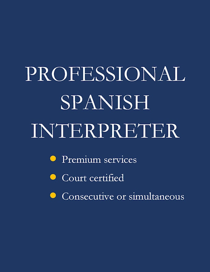 Be your spanish interpreter by Saenzdan Fiverr