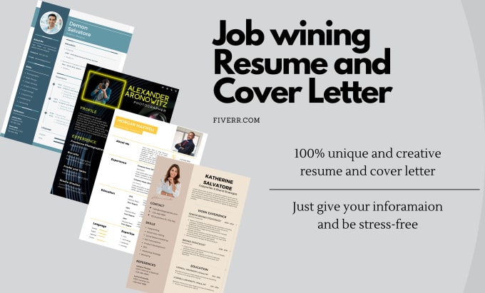 Create attractive cv, resume and cover letter by Mahrukhahmad456 | Fiverr