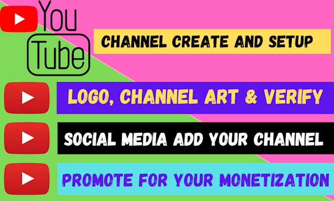 do youtube channel create, setup, SEO and fully monetization