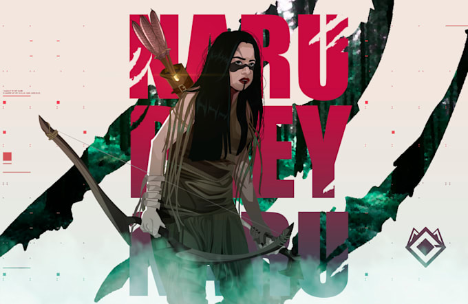 make for you an illustration with arcane or valorant style