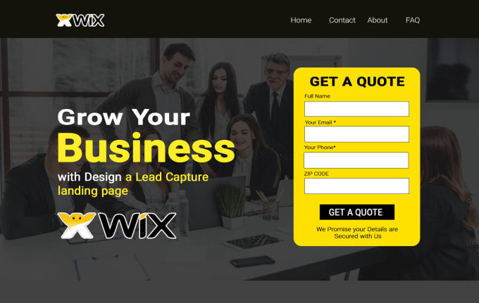 design or redesign wix website, lead capture page, wix ecommerce