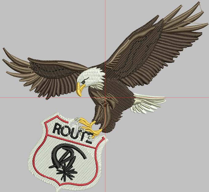 embroidery logo digitizing design into dst file in 2 hour