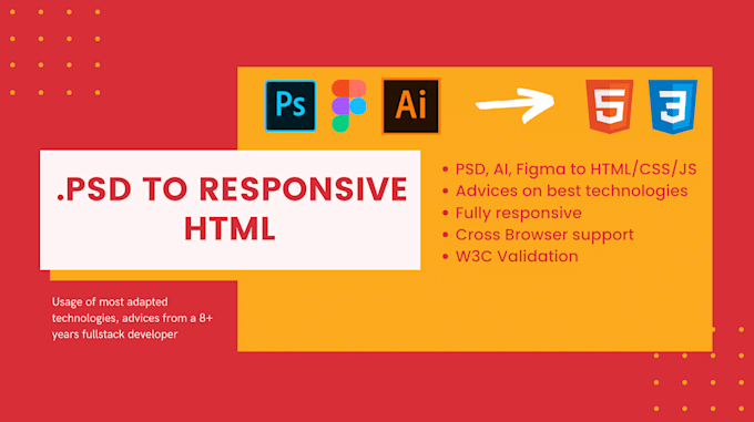 Convert your psd project to a proper html css web page by Alexandrel67 ...