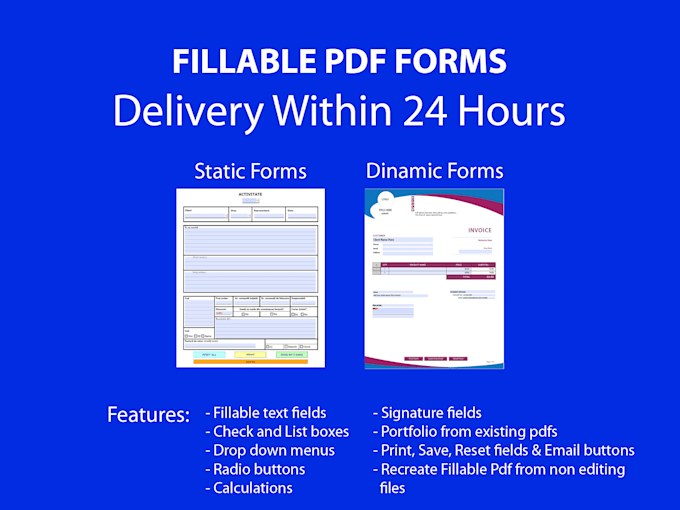 Create a fillable pdf form within 24 hrs by Geodendev | Fiverr