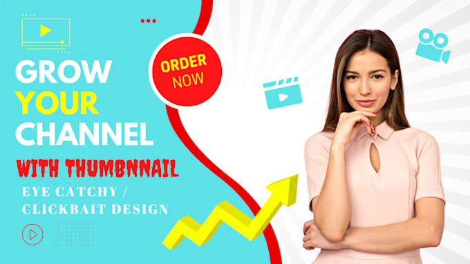 design eye catchy clickbait youtube thumbnail