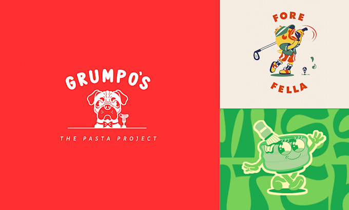 create playful mascot logo for your brand