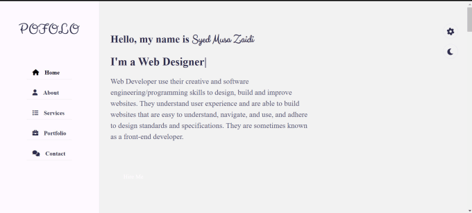 frontend development using HTML, CSS and javascript
