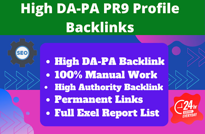 create high da pa pr9 profile backlinks