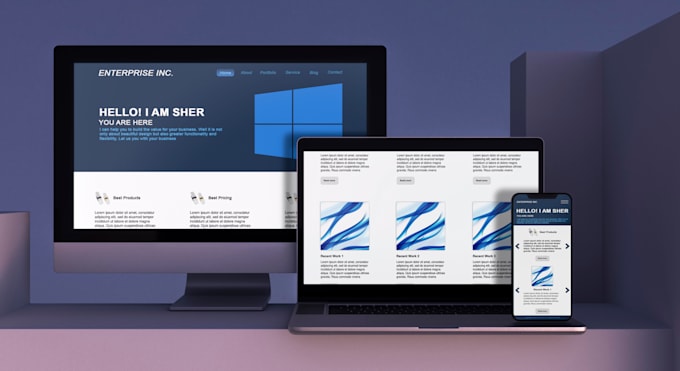 design professional website on photoshop, figma, xd