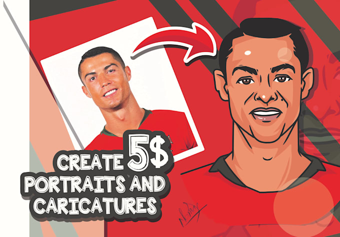create flat avatar and portrait for you