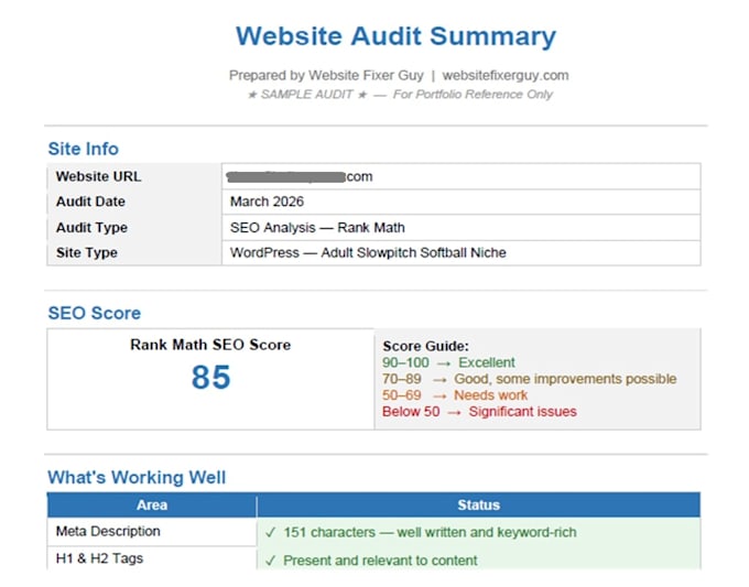 audit your wordpress website