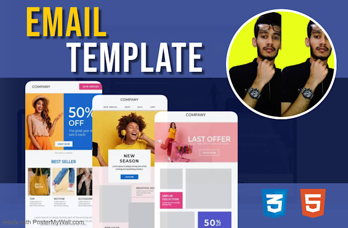 design HTML email template and email newsletter