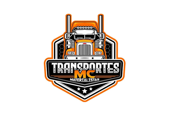 design transport logistics trucking freight and haulage logo