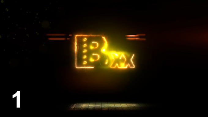 make neon glitch energy logo animations