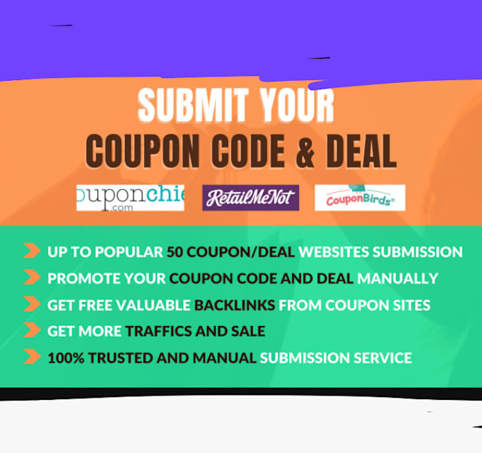 Post coupon to top best 40 coupon websites by Promocodes749 ...