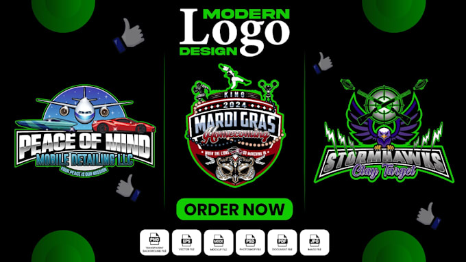 design a custom modern business logo for you