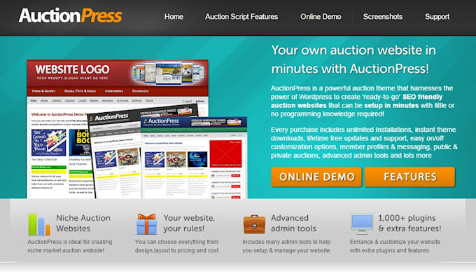 develop  bidding multi vendor auctions wordpress website