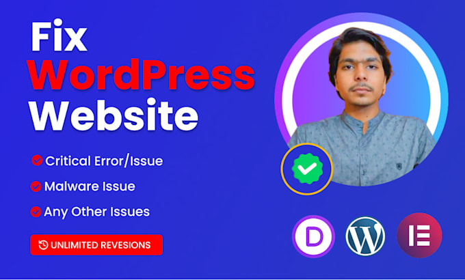 fix wordpress issue, bugs and critical error in 2 hours