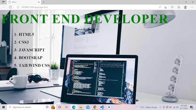 Do frontend web development in html css javascript by Hamzapervaiz093 ...