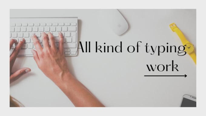 do a fast typing job