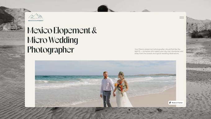 design a custom framer website for photographers and creative studios