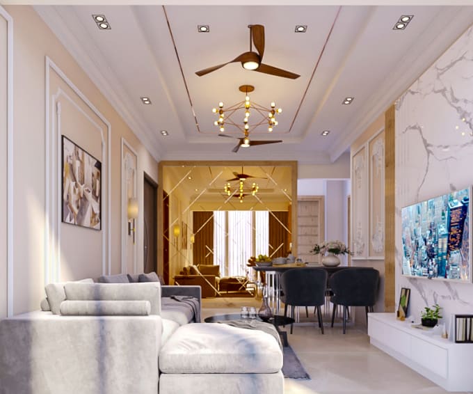 Do architectural interior design with realistic 3d rendering by ...