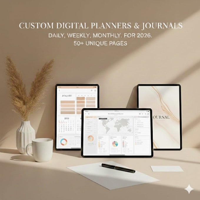 design professional printable planners and journals