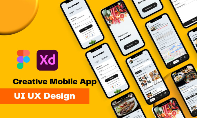do mobile app UI UX design and clickable figma prototype