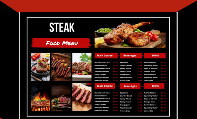 Create attractive fast food, bar and catering menu design by Rafay_04 ...