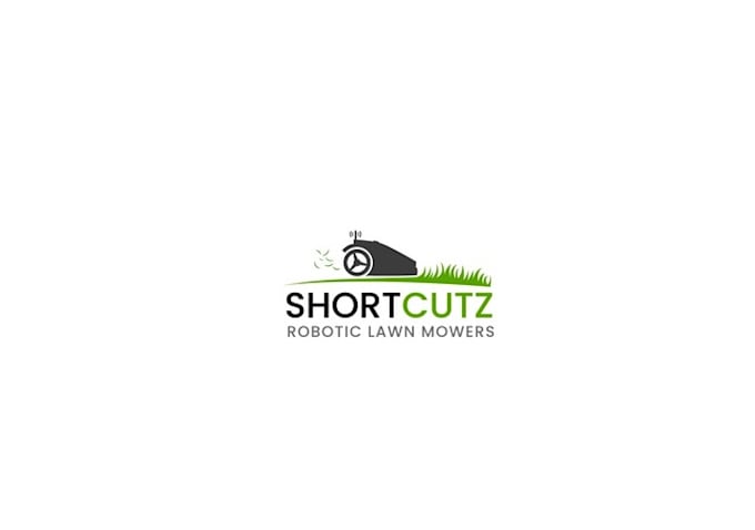 do romantic super a robotic lawn mower logo with a modern feel