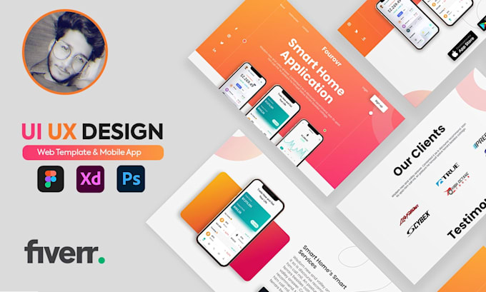 Do ux ui design web template or website in figma by Humza_official | Fiverr image.