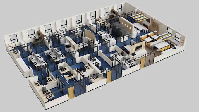 create 3d stylized floor plan for your presentations