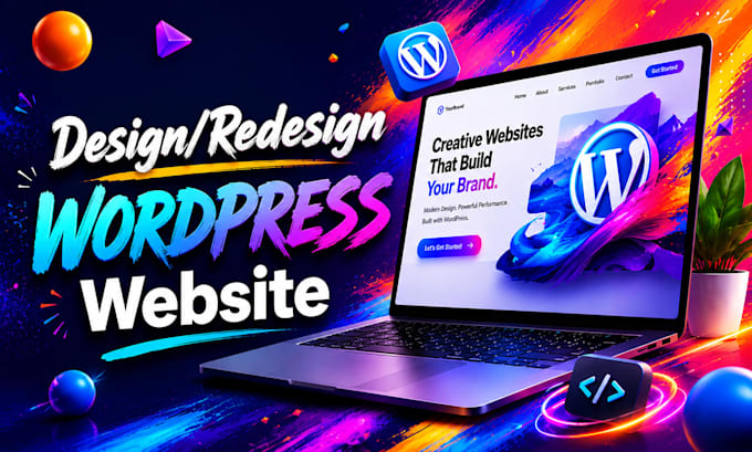 create wordpress website design, website development and business website