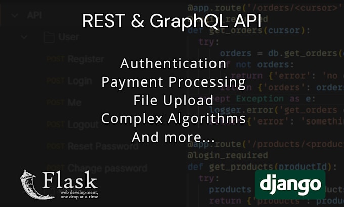 Make rest web api using flask or django by Badrchanaa | Fiverr