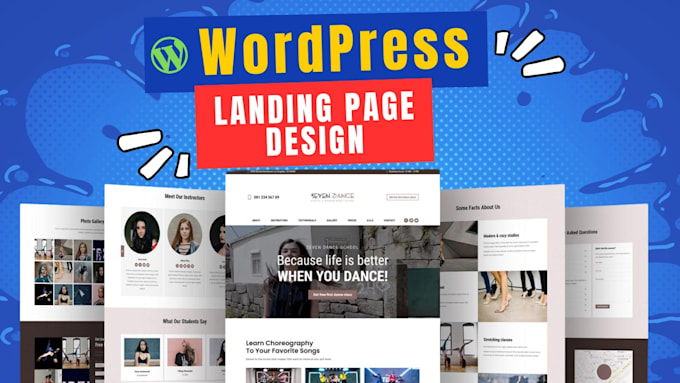 design responsive wordpress elementor landing page in 1 day