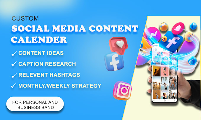 create content calendar for your social media