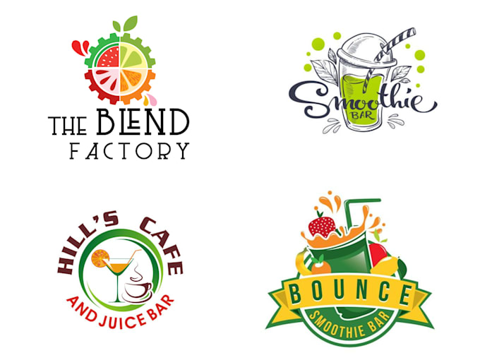Design juice bar, coffee company ,fruit and vegetable shop logo by