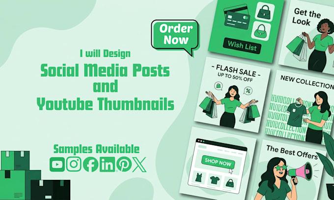 design viral youtube thumbnails, social media posts, instagram content creator