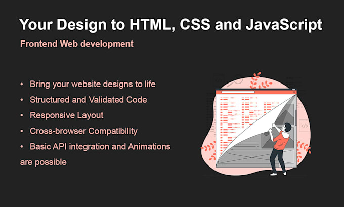 Convert your website design to html, css, js code by Alamicrodev | Fiverr