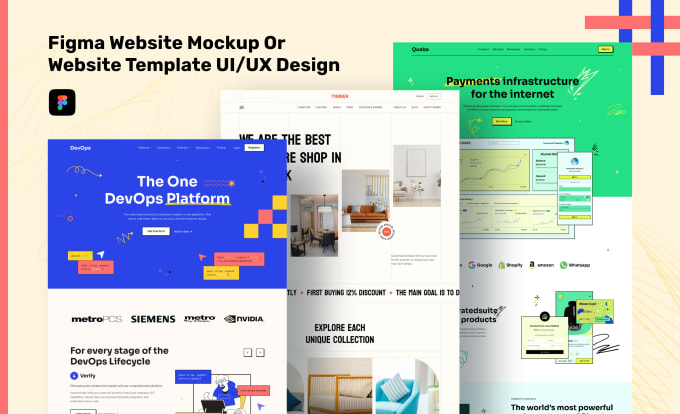 Design figma website mockup or psd template and ui ux design by ...