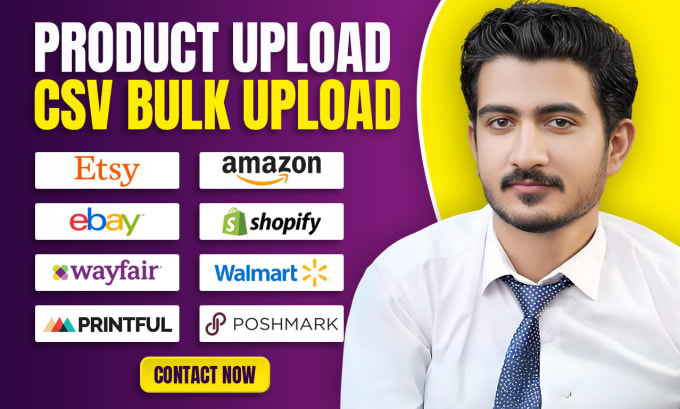 list products on etsy, amazon, ebay, shopify, wayfair and walmart