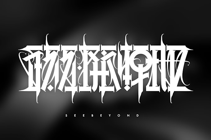 create dark calligraffiti or gothic graffiti logo