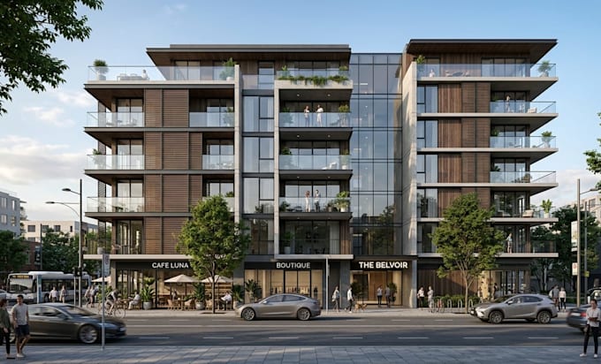 create realistic architectural exterior 3d renderings