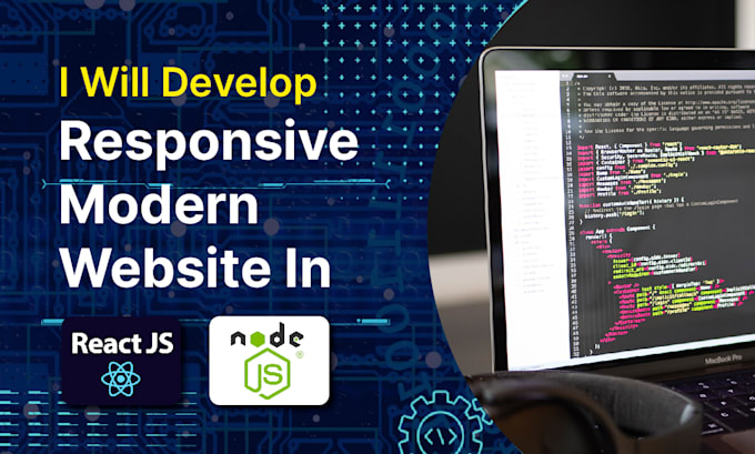Develop a responsive and modern website in react js node js by Naqvid ...