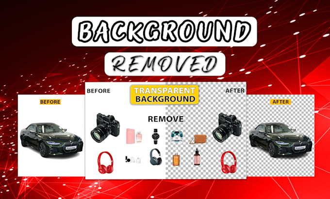 remove background from vehicle, product, image transparently