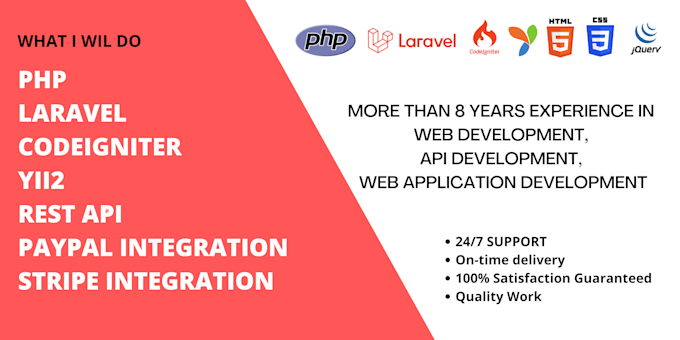 develop php laravel website