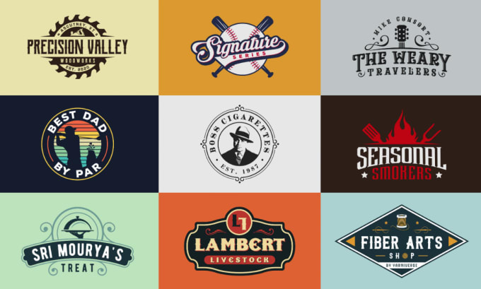 Create awesome retro vintage badge logo design by Asset_andiron | Fiverr